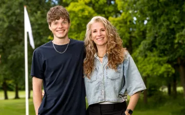 Leonie en haar zoon Jaden