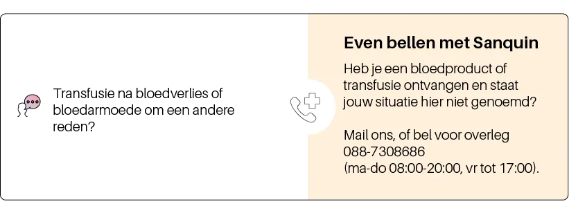 Bloed doneren na transfusie bellen
