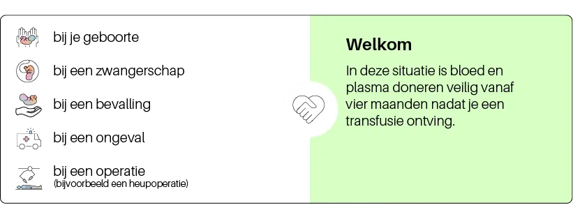 Doneren na transfusie welkom