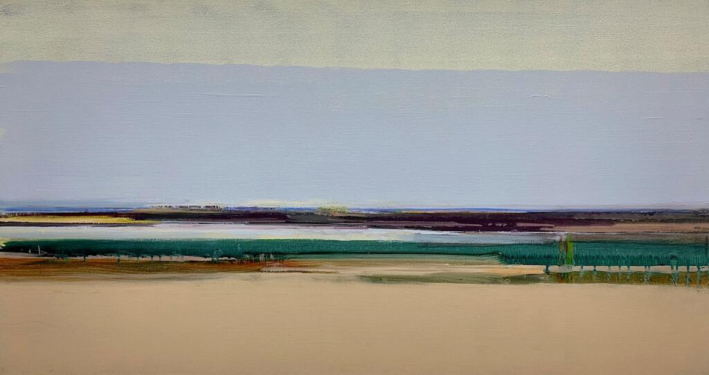 Helmuth van Galen, Buitenruimte nr. 4-1, 2025, Acryl op linnen, 70 x 130 cm