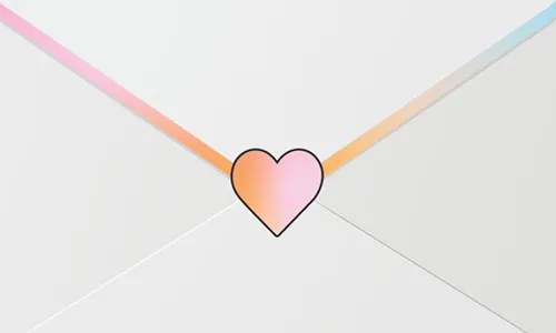 Illustratie van een envelop met een hart
