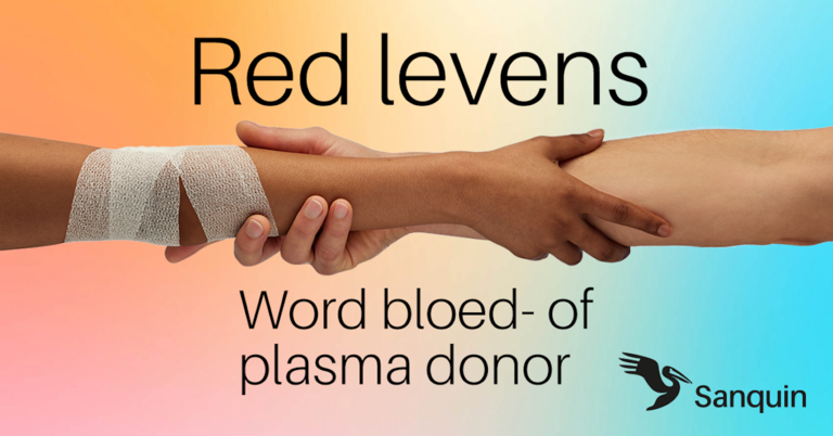 Red levens, word bloed- of plasmadonor